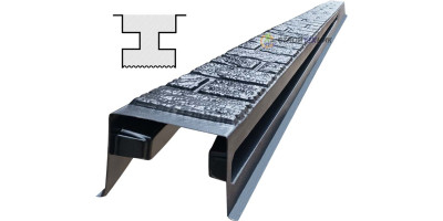 Form for single-sided post " Clinker " from ABS No. 23 with grooves Size: 2850х150х150 mm