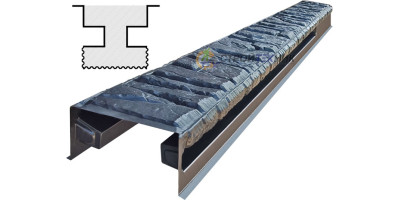 Form for single-sided post " Cobblestone " from ABS No. 30 with grooves Size: 2750х210х130 mm