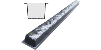 Form for post " Rubble stone " from ABS No. 6 without grooves Size: 2800х125х125 mm