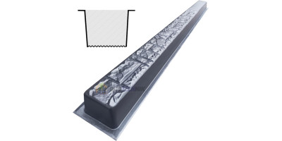 Form for post " Chipped brick " from ABS No. 8 without grooves Size: 2200х125х125 mm