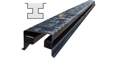 Form for single-sided post " Broken brick " from ABS No. 20 with grooves Size: 2750х130х120 mm