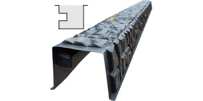 Form for corner post " Broken brick " double-sided from ABS No. 26 with groove Size: 2850х150х150 mm