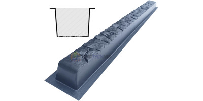 Form for post " Rubble " from ABS No. 10 without grooves Size: 2200х125х125 mm